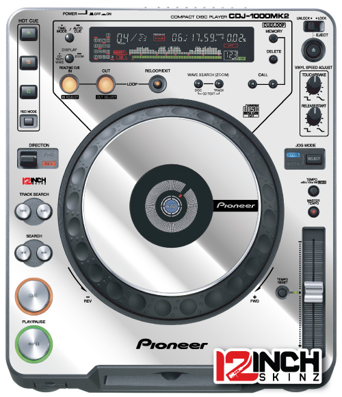 Pioneer CDJ-1000MK2 Skinz (PAIR) - Metallics