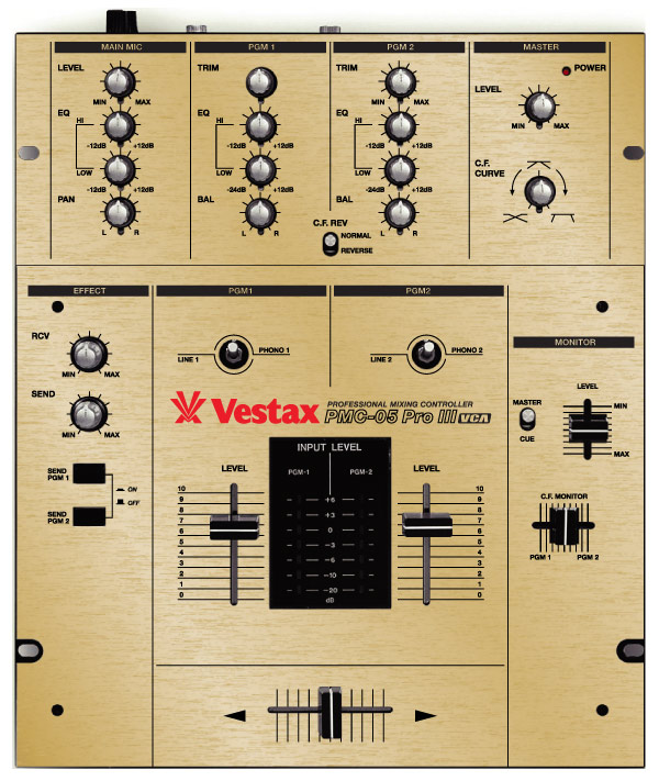 Vestax PMC05Pro-III Skinz - Brushed Gold (The Boss)